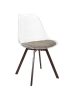 The Concept Factory Stoel bruin/transparant/taupe