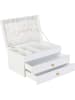 THE HOME DECO FACTORY Sieradendoos wit - (B)24 x (H)15 x (D)13 cm