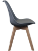 THE HOME DECO FACTORY 2-delige set: eetkamerstoelen grijs - (B)58 x (H)81,5 x (D)49 cm