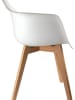 THE HOME DECO FACTORY 2-delige set: eetkamerstoelen wit - (B)62 x (H)82,5 x (D)60,5 cm