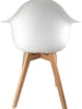 THE HOME DECO FACTORY 2-delige set: eetkamerstoelen wit - (B)62 x (H)82,5 x (D)60,5 cm