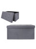 THE HOME DECO FACTORY Sitztruhe in Grau - (B)76 x (H)38 x (T)38 cm