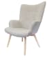THE HOME DECO FACTORY Fauteuil grijs - (B)67,5 x (H)99 x (D)70 cm