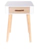 THE HOME DECO FACTORY Nachttisch in Weiß - (B)35 x (H)48 x (T)35 cm