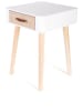 THE HOME DECO FACTORY Nachttisch in Weiß - (B)35 x (H)48 x (T)35 cm