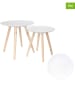 THE HOME DECO FACTORY 2-delige set: bijzettafels wit