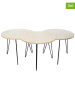 THE HOME DECO FACTORY 3-delige set: bijzettafels lichtbruin/wit