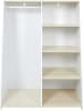 The Home Deco Kids Kinderkledingkast wit/eiken - (B)90 x (H)120 x (D)48 cm