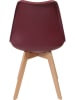 THE HOME DECO FACTORY 2-delige set: eetkamerstoelen bordeaux - (B)49 x (H)82,5 x (D)52,5 cm
