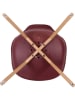THE HOME DECO FACTORY 2-delige set: eetkamerstoelen bordeaux - (B)49 x (H)82,5 x (D)52,5 cm