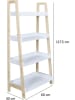 The Home Deco Kids Regal "Tim" in Weiß/ Natur - (B)60 x (H)117 x (T)30 cm
