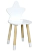 The Home Deco Kids Kinderstuhl "Etoile" in Weiß/ Hellbraun - (B)28 x (H)54 x (T)27 cm