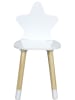 The Home Deco Kids Kinderstuhl "Etoile" in Weiß/ Hellbraun - (B)28 x (H)54 x (T)27 cm
