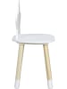 The Home Deco Kids Kinderstuhl "Etoile" in Weiß/ Hellbraun - (B)28 x (H)54 x (T)27 cm