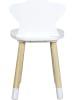 The Home Deco Kids Kinderstuhl "Etoile" in Weiß/ Hellbraun - (B)28 x (H)54 x (T)27 cm