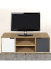 THE HOME DECO FACTORY TV-meubel "Sven" naturel/grijs/wit - (B)120 x (H)56 x (D)39 cm