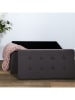 THE HOME DECO FACTORY Sitztruhe in Grau - (B)76 x (H)38 x (T)38 cm