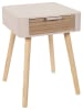 The Home Deco Kids Nachttisch in Natur/ Rosa - (B)35 x (H)48 x (T)37 cm