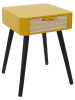 THE HOME DECO FACTORY Nachttisch in Gelb - (B)35 x (H)48 x (T)37 cm