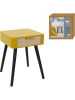 THE HOME DECO FACTORY Nachttisch in Gelb - (B)35 x (H)48 x (T)37 cm