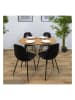 THE HOME DECO FACTORY Esstisch in Natur/ Schwarz - (B)160 x (H)75 x (T)80 cm