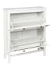 THE HOME DECO FACTORY Schuhregal in Weiß - (B)78 x (H)92 x (T)24,5 cm
