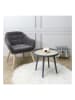 THE HOME DECO FACTORY Bijzettafel beige/antraciet - (H)43,5 x Ø 50 cm