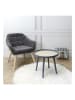 THE HOME DECO FACTORY Bijzettafel beige/antraciet - (H)43,5 x Ø 50 cm