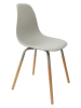 THE HOME DECO FACTORY 2-delige set: eetkamerstoelen "Scandinave" grijs - (B)46 x (H)85 x (D)56 cm