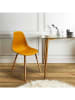 THE HOME DECO FACTORY 2er-Set: Esszimmerstühle "Scandinave" in Gelb - (B)46 x (H)85 x (T)56 cm