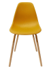 THE HOME DECO FACTORY 2-delige set: eetkamerstoelen "Scandinave" geel - (B)46 x (H)85 x (D)56 cm