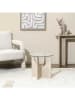 THE HOME DECO FACTORY Beistelltisch in Beige/ Transparent - (H)42,5 x Ø 45 cm 