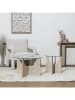 THE HOME DECO FACTORY Salontafel beige/transparant - (H)42,5 x Ø 70 cm