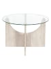 THE HOME DECO FACTORY Salontafel beige/transparant - (H)42,5 x Ø 70 cm
