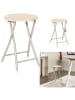 THE HOME DECO FACTORY Hocker ''Nova'' in Beige - (H)45 x Ø 30 cm