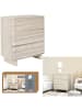 THE HOME DECO FACTORY Kommode in Beige - (B)70 x (H)79 x (T)40 cm