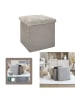 THE HOME DECO FACTORY Poef taupe - (B)38 x (H)38 cm