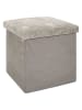 THE HOME DECO FACTORY Poef taupe - (B)38 x (H)38 cm