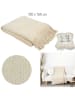 THE HOME DECO FACTORY Plaid in Beige - (L)150 x (B)120 cm