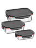 Silit 3er-Set: Frischhaltedosen "Storio" in Transparent/ Schwarz