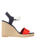 Tommy Hilfiger Sleehaksandalen donkerblauw/rood/wit