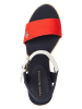 Tommy Hilfiger Sleehaksandalen donkerblauw/rood/wit