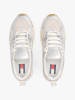 Tommy Hilfiger Leder-Sneakers in Beige/ Silber