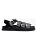 Tommy Hilfiger Leder-Sandalen in Schwarz