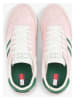 Tommy Hilfiger Leder-Sneakers in Rosa/ Grün