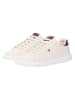 Tommy Hilfiger Leder-Sneakers in Creme