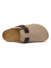 Mandel Leren clogs "Noe" beige