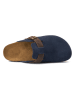 Mandel Leren clogs "Noe" donkerblauw