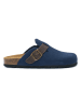 Mandel Leren clogs "Noe" donkerblauw