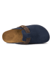 Mandel Leren clogs "Noe" donkerblauw